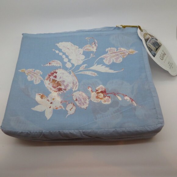 Twin Duvet Global Caravan Standard Sham Blue Floral Casual Cover 2 Piece Set Goa - Picture 2 of 12